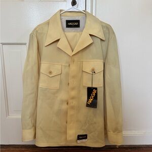 NWT Haggar 70s Leisure/Disco Suit - 46 Jacket - 38x31 Slacks